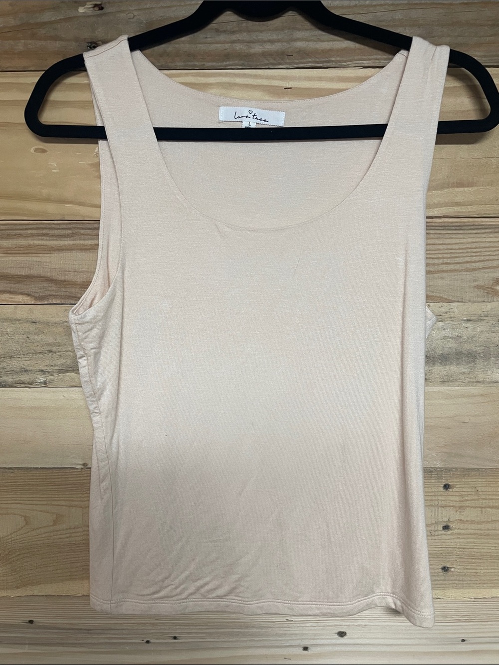 Love tree size large apricot color super soft and stretchy tank top